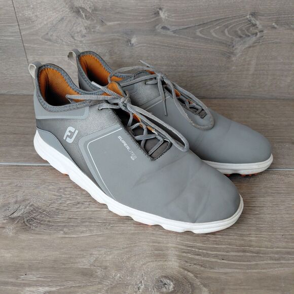 FootJoy SuperLites XP Golf Shoes Men 10.5 Gray White Waterproof Spikeless 58073 main image 5